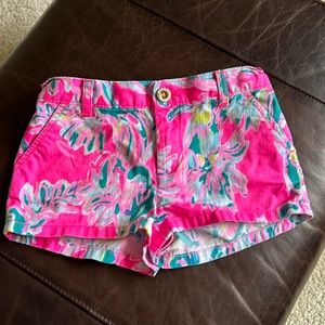 Lilly Pulitzer Pink Floral Kids Shorts